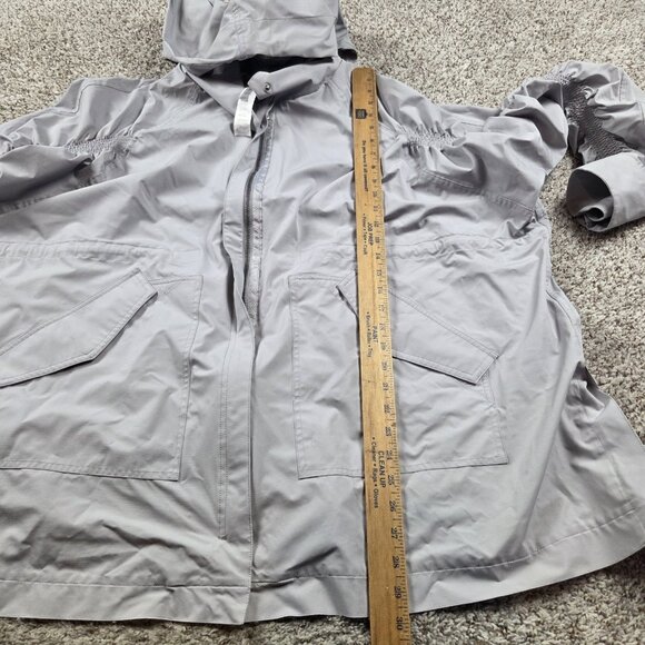 Fabletics Jacket Womens Large Gray Full Zip Hoodie Windbreaker Giana Rain Coat - Picture 5 of 6